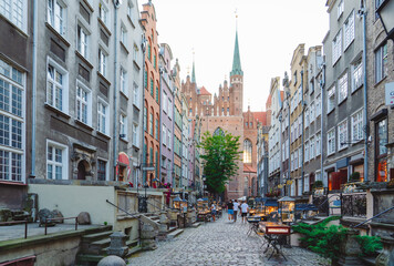 Fototapeta na wymiar Gdansk colorful townhouses 
