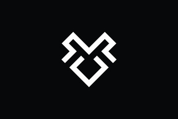 Minimal Innovative Initial MV logo and VM logo. Letter M MM MV VM creative elegant Monogram. Premium Business logo icon. White color on black background