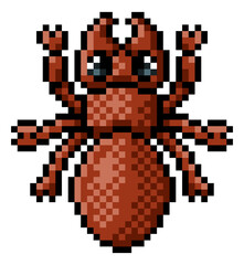 An ant bug insect pixel art video game 8 bit icon