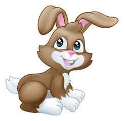 An Easter bunny rabbit cute cartoon character mascot