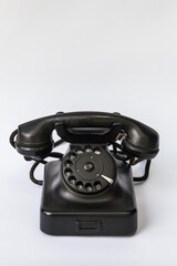 Old retro phone, isolated in white background
