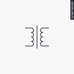 Transformer, linear style sign for mobile concept and web design