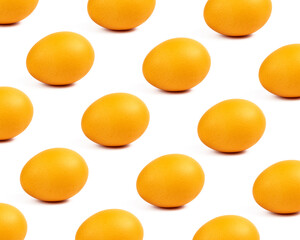 Egg isolate on white background, pattern