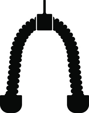 Tricep Rope Handle Cable Icon , Vector