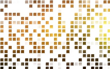 Light Yellow, Orange vector template with crystals, rectangles. Decorative design in abstract style with rectangles. Pattern for commercials.