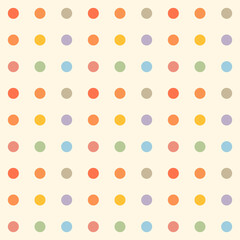 Japanese Funny Polka Dot Vector Seamless Pattern