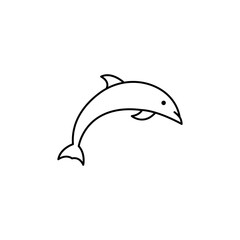 Dolphin line icon. Design template vector