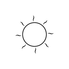 Sun line icon. Design template vector