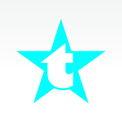 Vector illustration Initial Letter T abstract technology logo. Typography digital space concept.