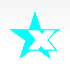 Vector illustration Initial Letter X abstract technology logo. Typography digital space concept.