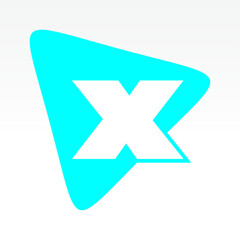 Fototapeta premium Vector illustration Initial Letter X abstract technology logo. Typography digital space concept.