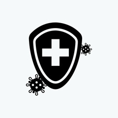 health protection icon vector on white background