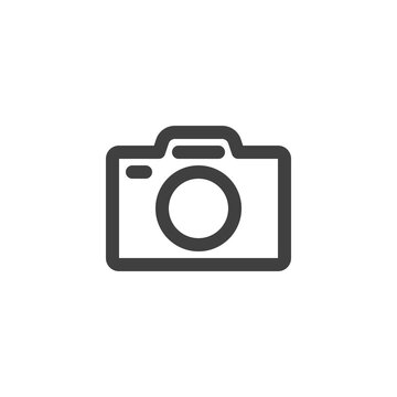 Photography camera line icon. linear style sign for mobile concept and web design. Photo camera outline vector icon. Symbol, logo illustration. Vector graphics