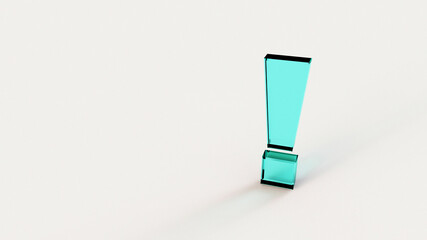 Exclamation mark, 3D render
