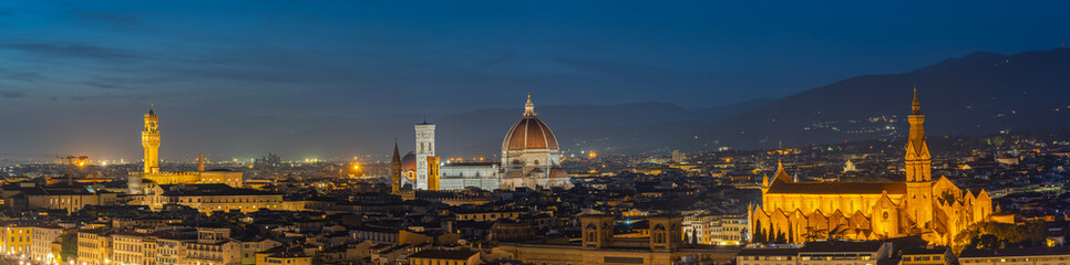 Fototapeta na wymiar Panorama view of Florence skyline in Tuscany, Italy