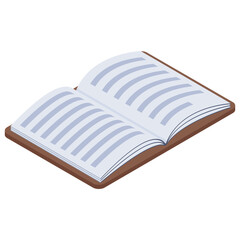 
Education isometric vector, book icon 
