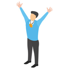 
Flat icon design of gold madlist 
