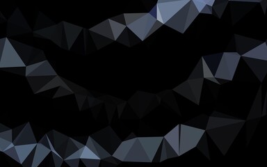 Dark BLUE vector abstract polygonal cover. Shining illustration, which consist of triangles. New texture for your design.