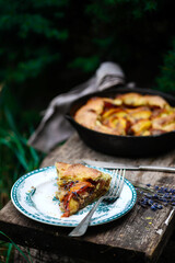 Peach and frangipan galette..style rustic