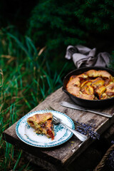 Peach and frangipan galette..style rustic