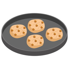 
Flat icon design of a cookie
