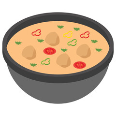 
Flat vector icon of curry
