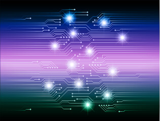 Blue cyber circuit future technology concept background