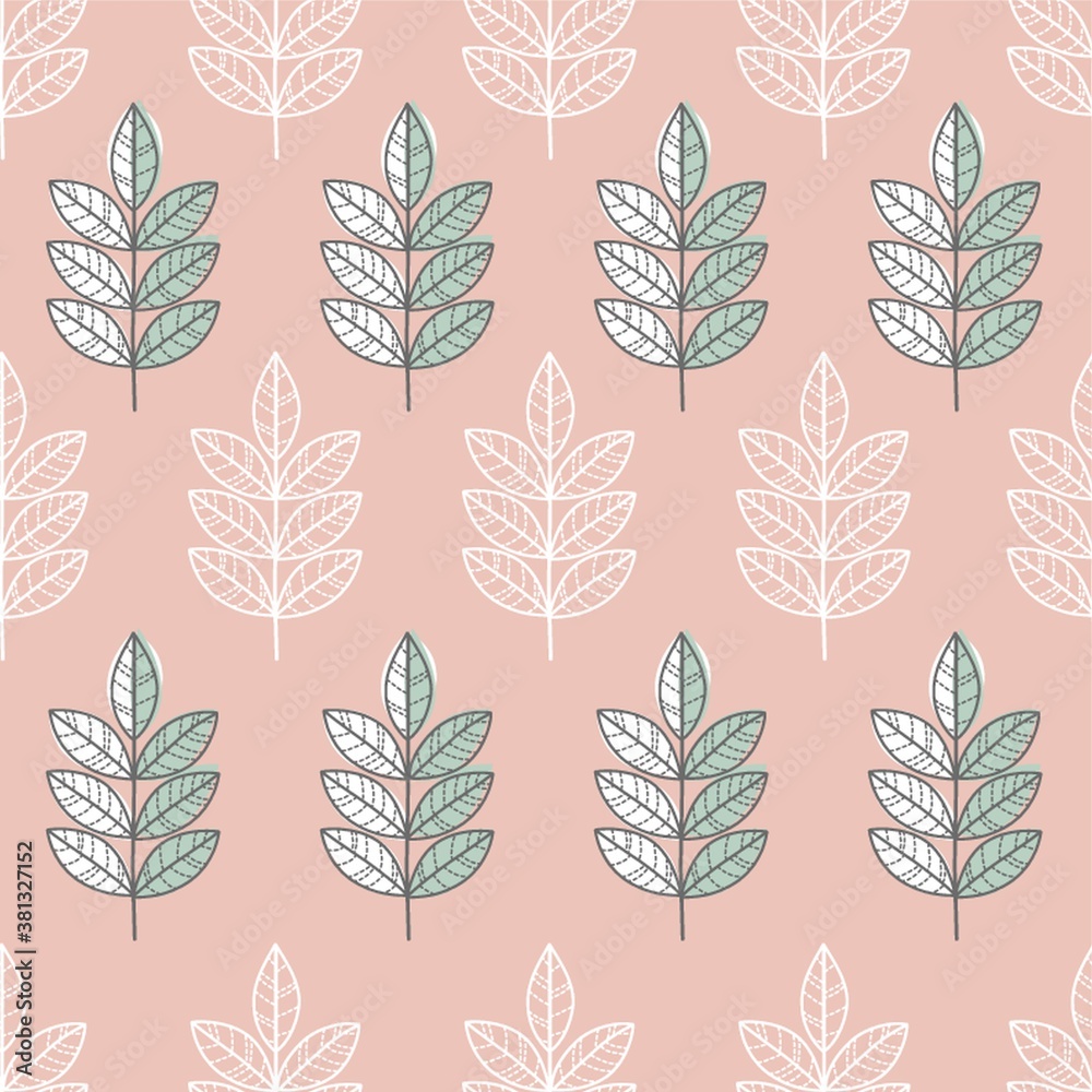 Sticker leaves background design