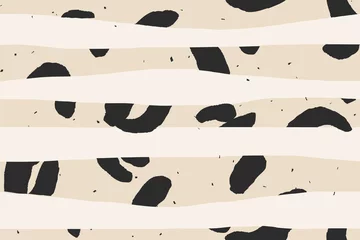 Tuinposter Minimal modern collage seamless pattern. Fashionable template for design. © Irina