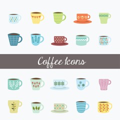 Set of coffee icons