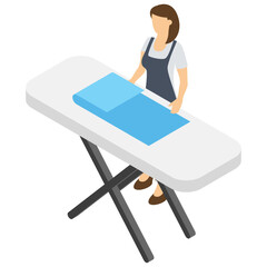 Fototapeta premium isometric icon design of ironing board 