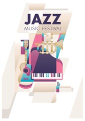 Jazz music festival poster design