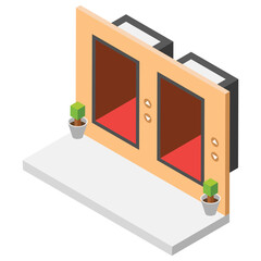
Elevator isometric icon design, lift concept 
