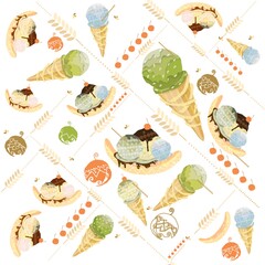 Cute ice cream design.