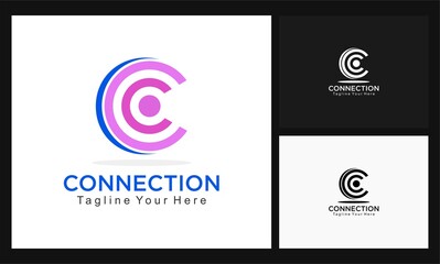 circle c connection concept design logo