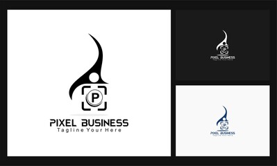 pixel business design logo