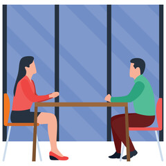 
Business meeting flat vector, business illustration concept 
