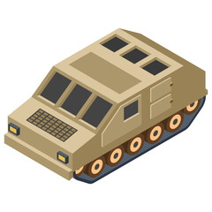 
Isometric vector icon of cannon.
