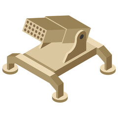
Isometric icon of machine gun.
