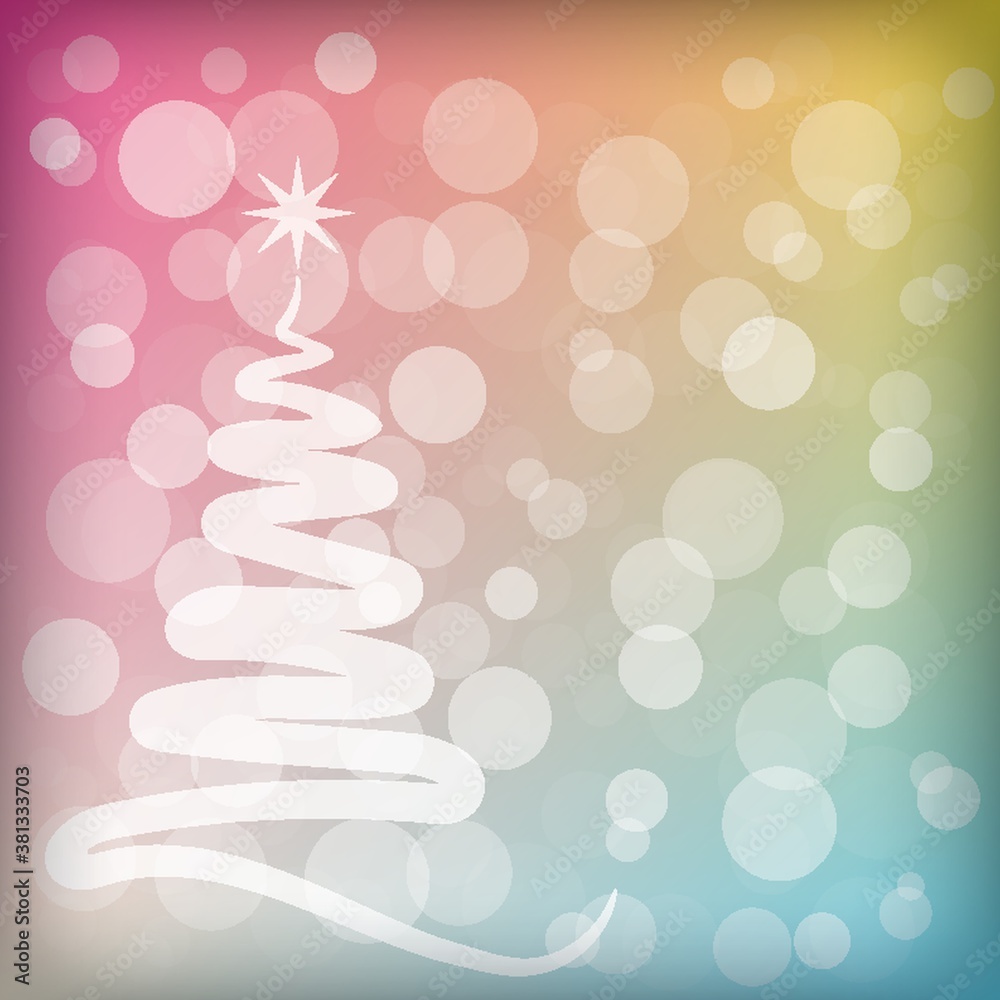 Poster christmas tree background design