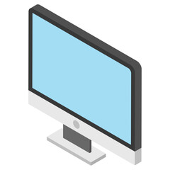 
Computer lcd isometric icon design 
