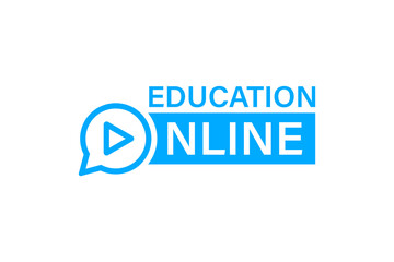 Online education creative logo.