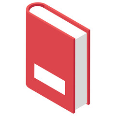 
Book isometric icon vector, story book 
