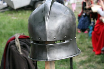 reenactment helmet of the Middle Ages