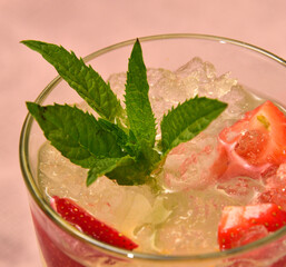 Bright and cool cocktails in hot summer