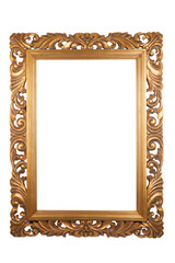Vintage Bilderrahmen in Gold auf Wei&szlig;em Hintergrund