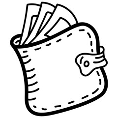 Cash Wallet Vector 