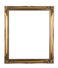 Alter Barockrahmen in Gold auf Wei&szlig;em Hintergrund