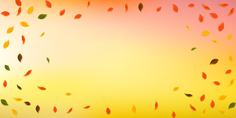 Falling autumn leaves. Red, yellow, green, brown r