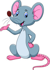 Illuatration of Cute mouse cartoon